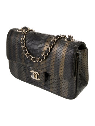 Chanel Python Rectangular Mini Flap Bag