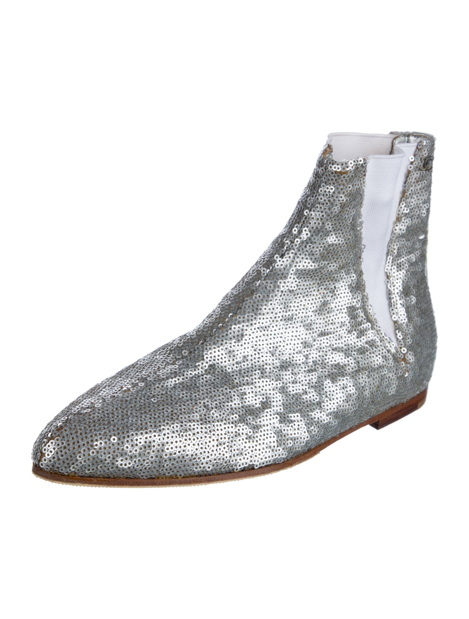 Chanel 2012 Interlocking CC Logo Chelsea Boots