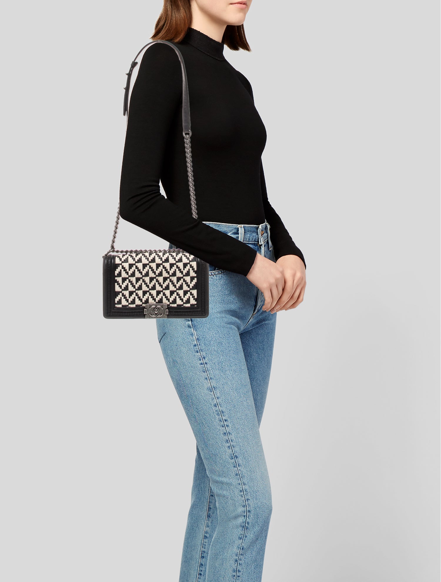 Chanel Medium Woven Boy Bag