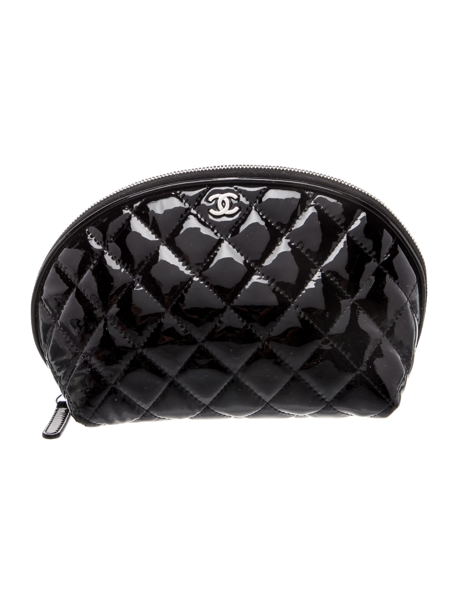 Chanel Patent Quilted Cosmetic Pouch