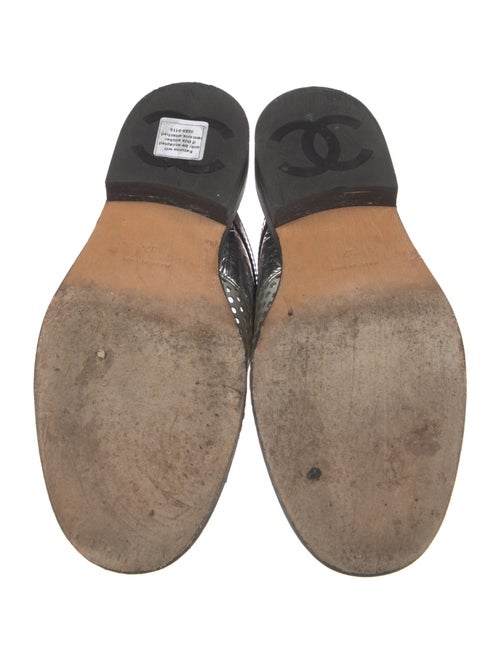 Chanel Interlocking CC Logo Leather Mules