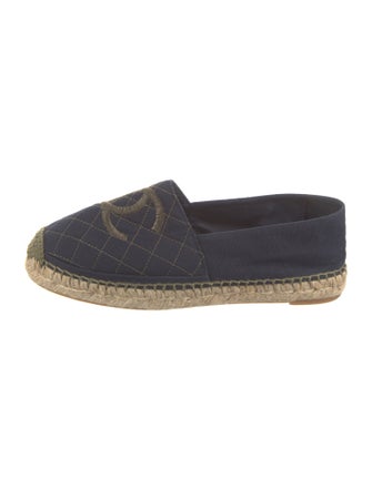 Chanel Interlocking CC Logo Canvas Espadrilles