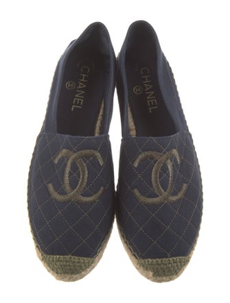 Chanel Interlocking CC Logo Canvas Espadrilles