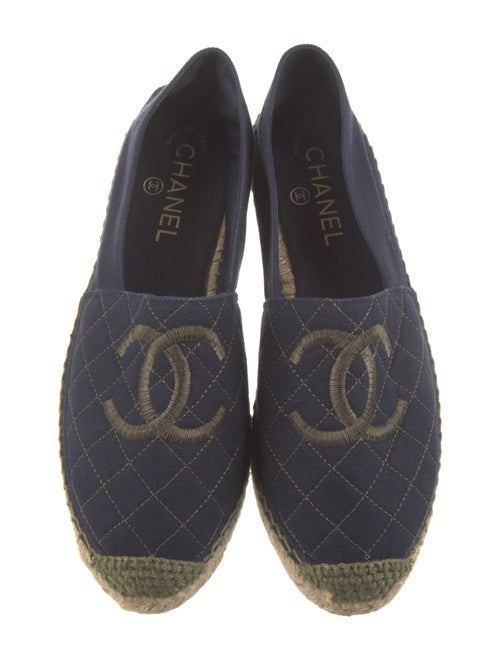 Chanel Interlocking CC Logo Canvas Espadrilles