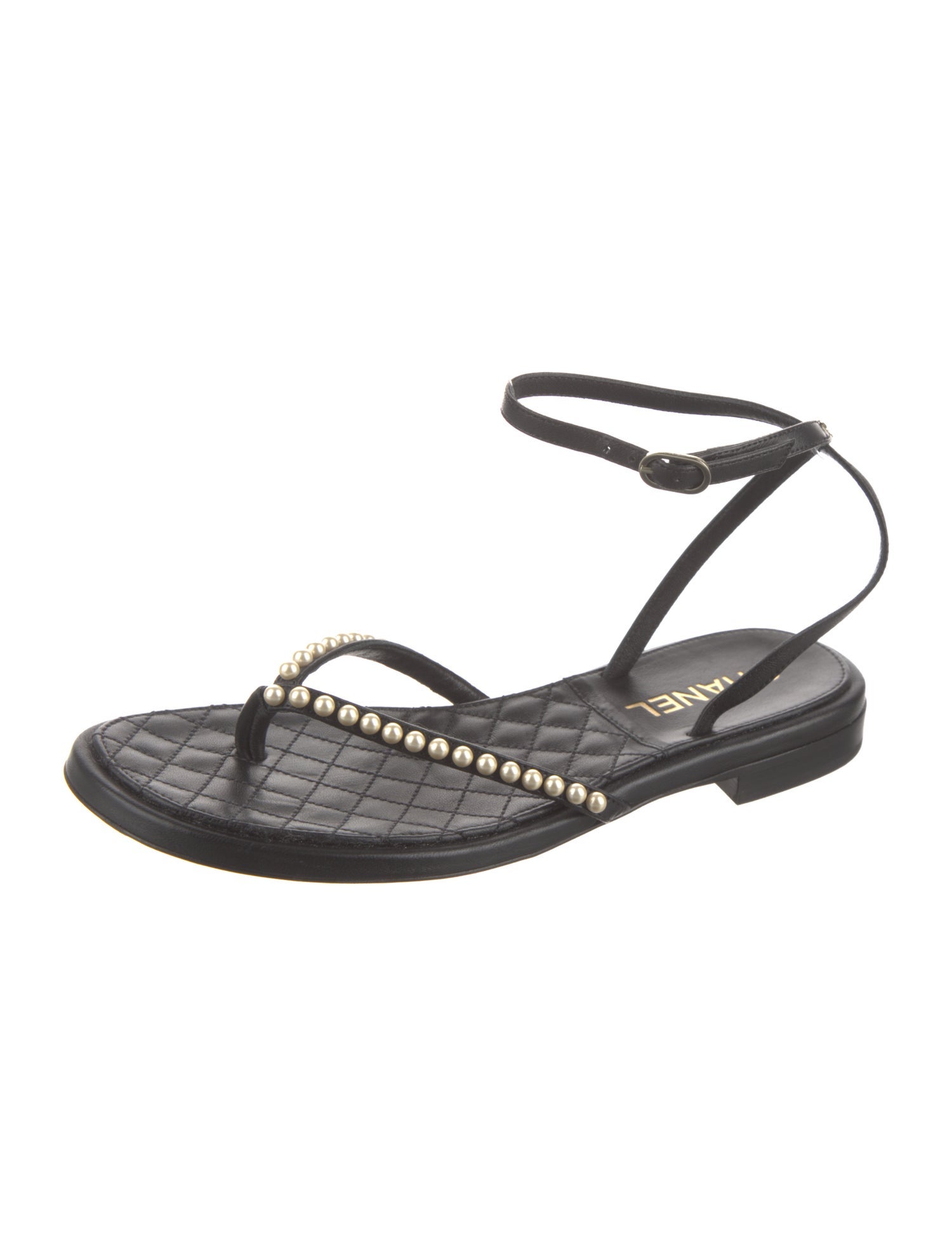 Chanel 2024 Interlocking CC Logo Slingback Sandals