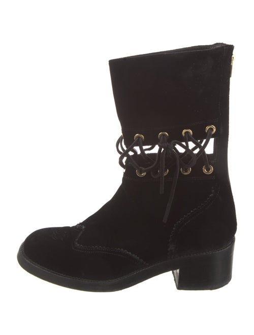 Chanel 2016 Interlocking CC Logo Combat Boots