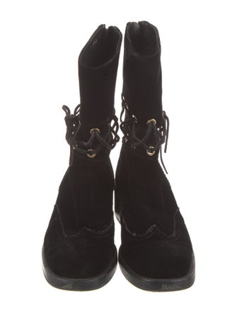 Chanel 2016 Interlocking CC Logo Combat Boots