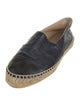 Chanel Interlocking CC Logo Leather Espadrilles