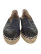 Chanel Interlocking CC Logo Leather Espadrilles