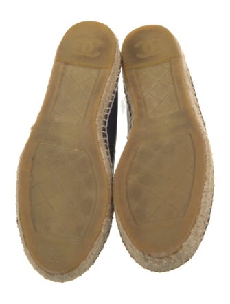 Chanel Interlocking CC Logo Leather Espadrilles