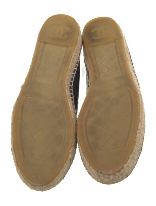 Chanel Interlocking CC Logo Leather Espadrilles