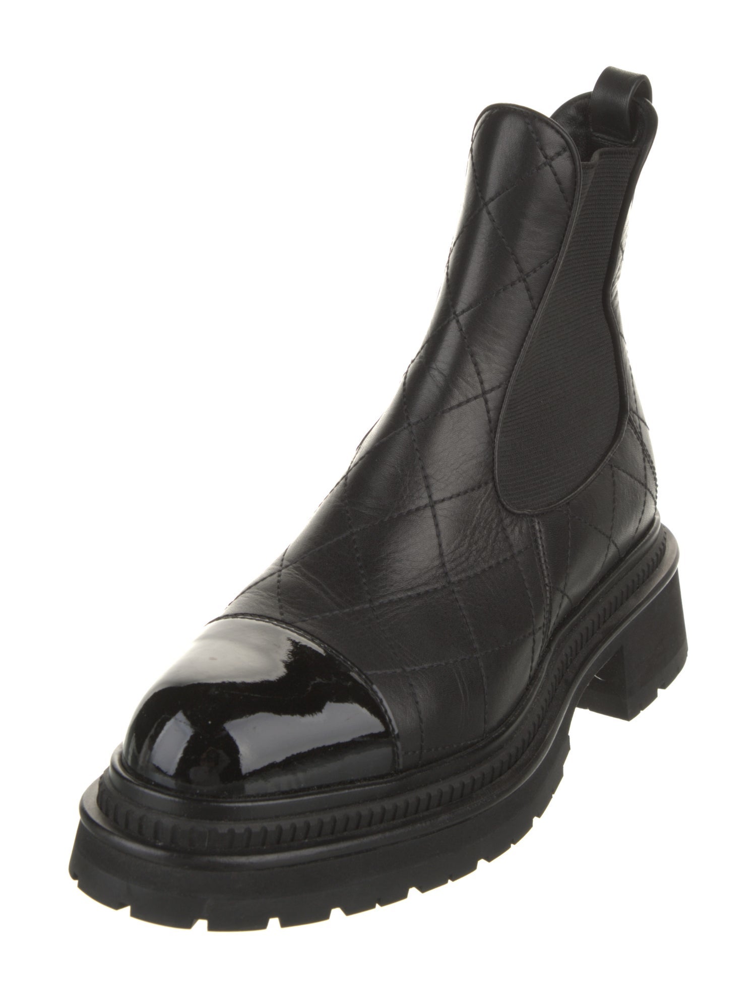 Chanel 2023 Quilted Pattern Chelsea Boots