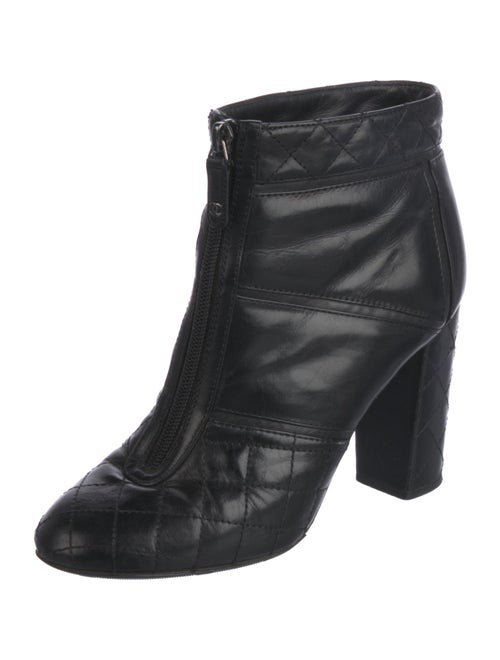 Chanel Interlocking CC Logo Leather Boots