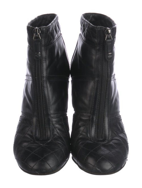 Chanel Interlocking CC Logo Leather Boots