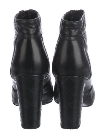 Chanel Interlocking CC Logo Leather Boots