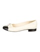 Chanel Interlocking CC Logo Leather Ballet Flats