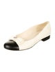 Chanel Interlocking CC Logo Leather Ballet Flats