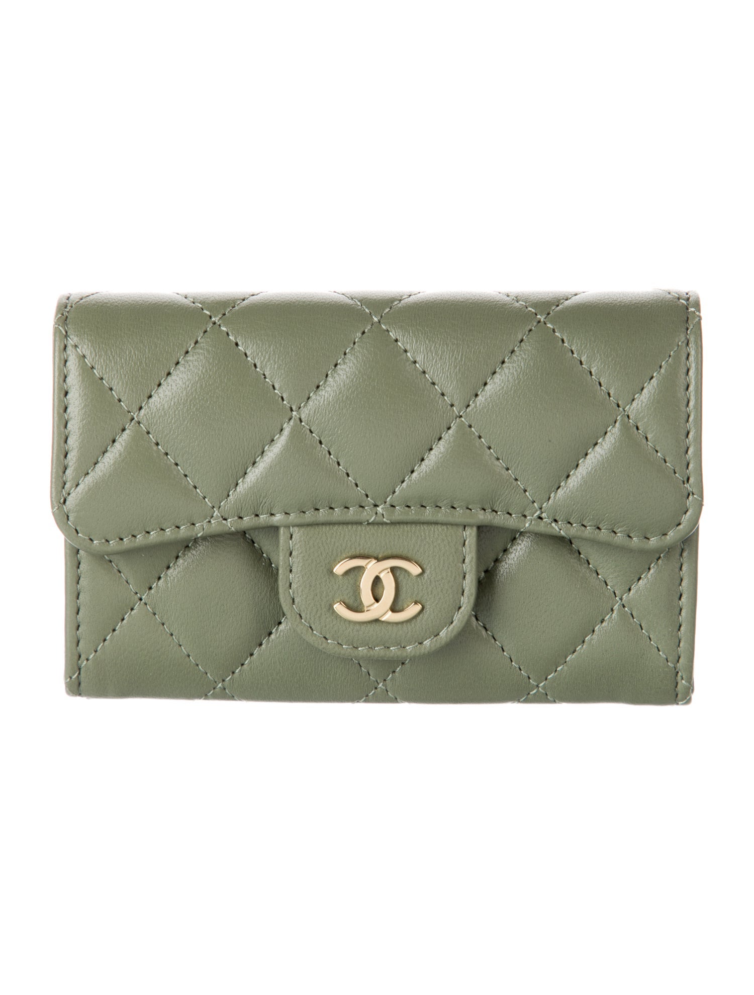 Chanel 2024 Interlocking CC Logo Compact Wallet