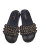 Chanel Interlocking CC Logo Satin Slides