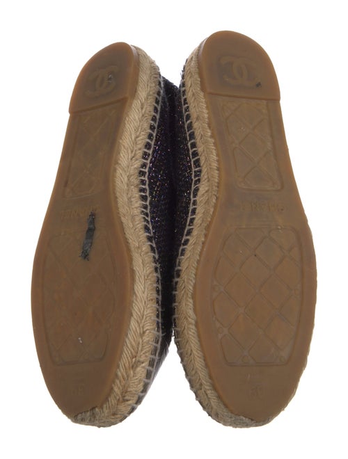Chanel Interlocking CC Logo Tweed Espadrilles