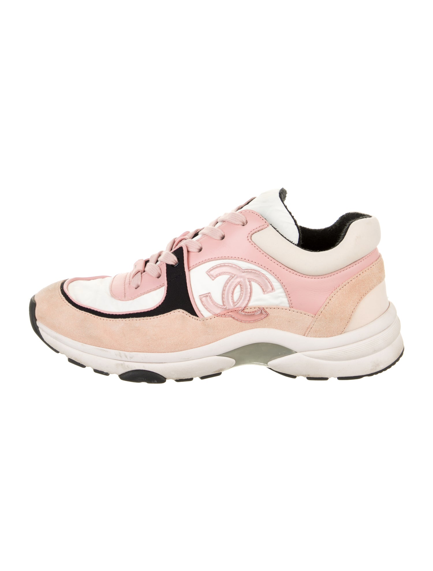 Chanel Interlocking CC Logo Nylon Sneakers