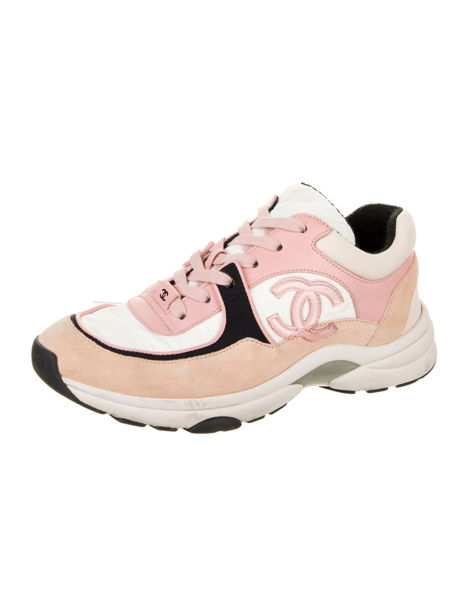 Chanel Interlocking CC Logo Nylon Sneakers