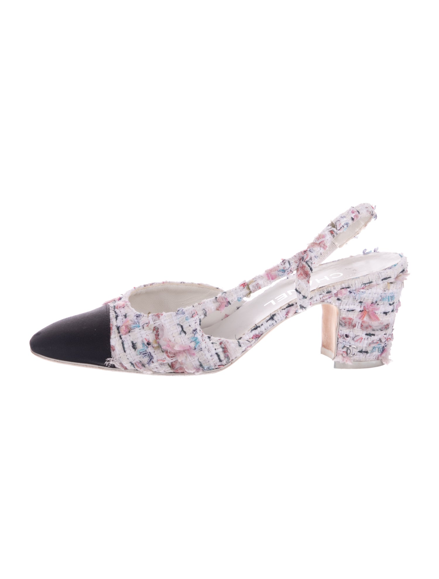 Chanel 2023 Interlocking CC Logo Slingback Pumps