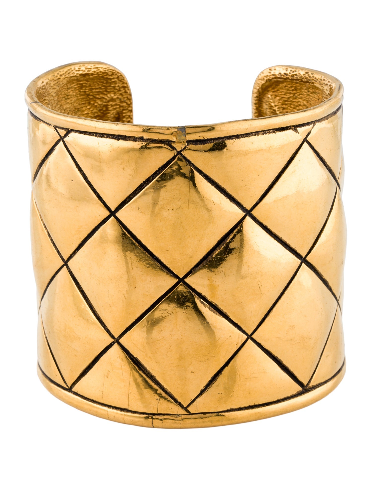 Chanel Vintage Quilted Wide Cuff