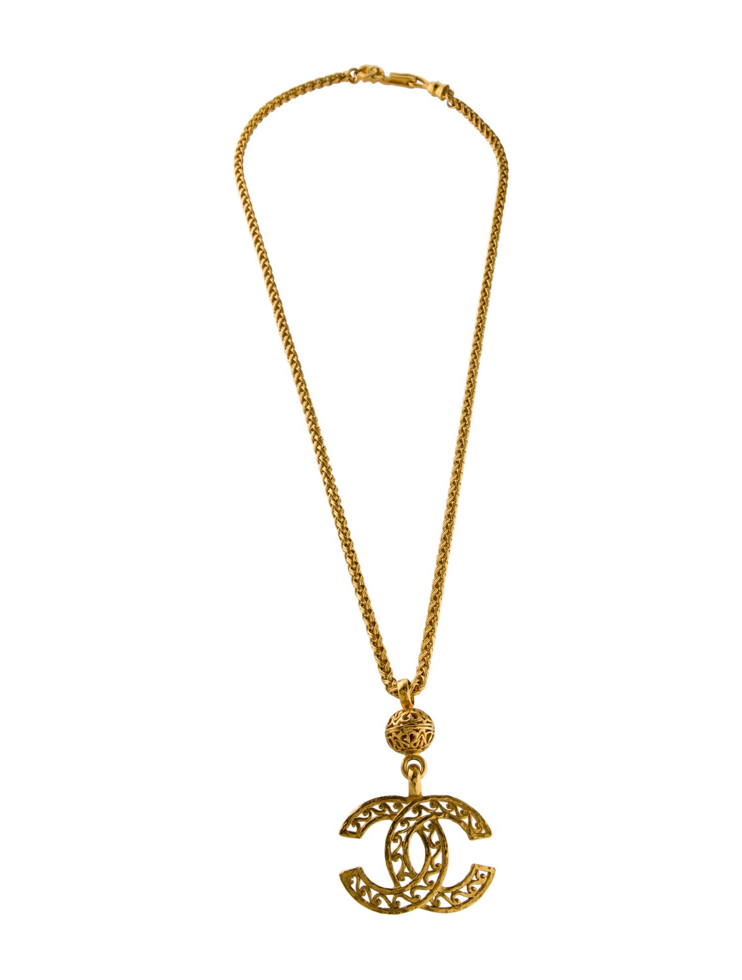 Chanel Vintage CC Pendant Necklace