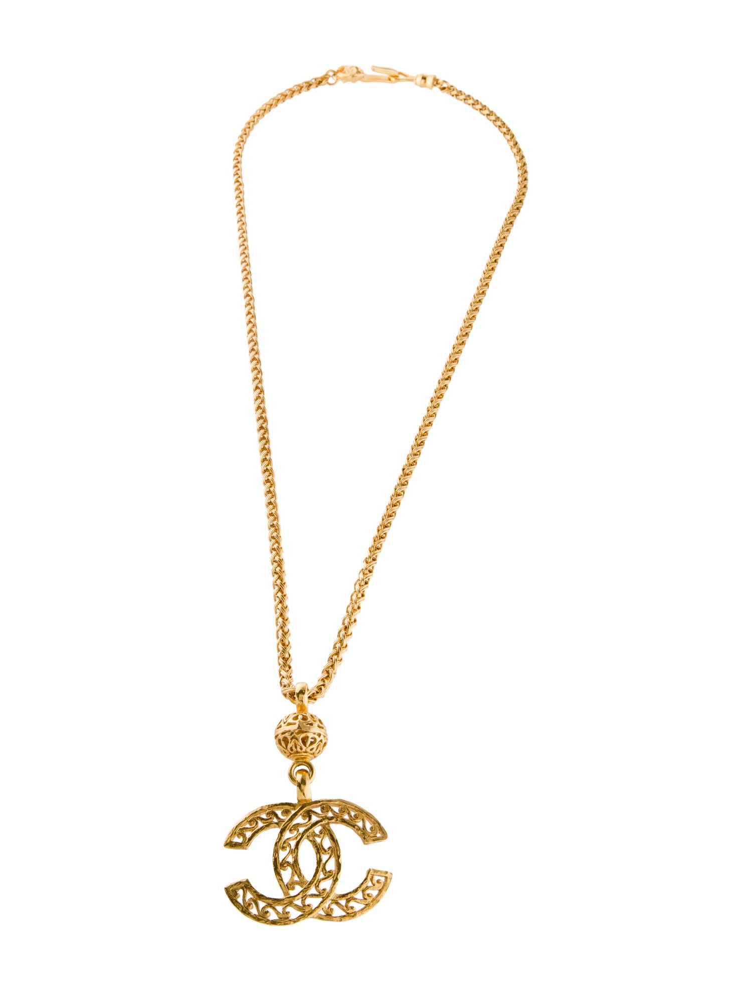 Chanel Vintage CC Pendant Necklace