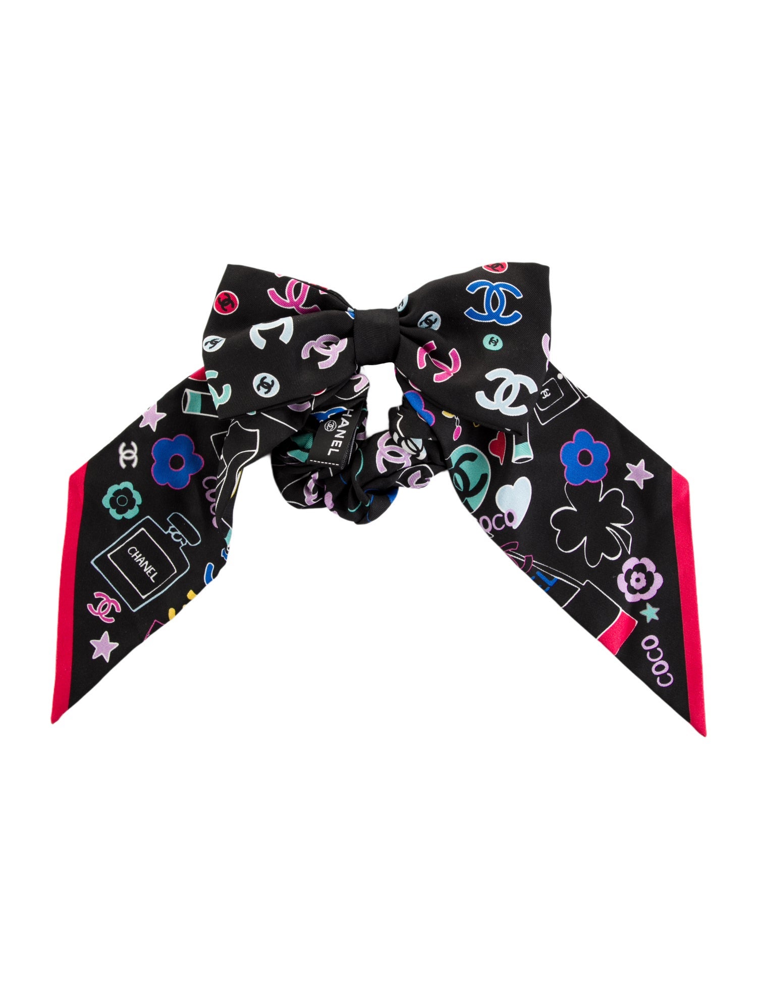 Chanel 2024 Silk CC Bow Scrunchie