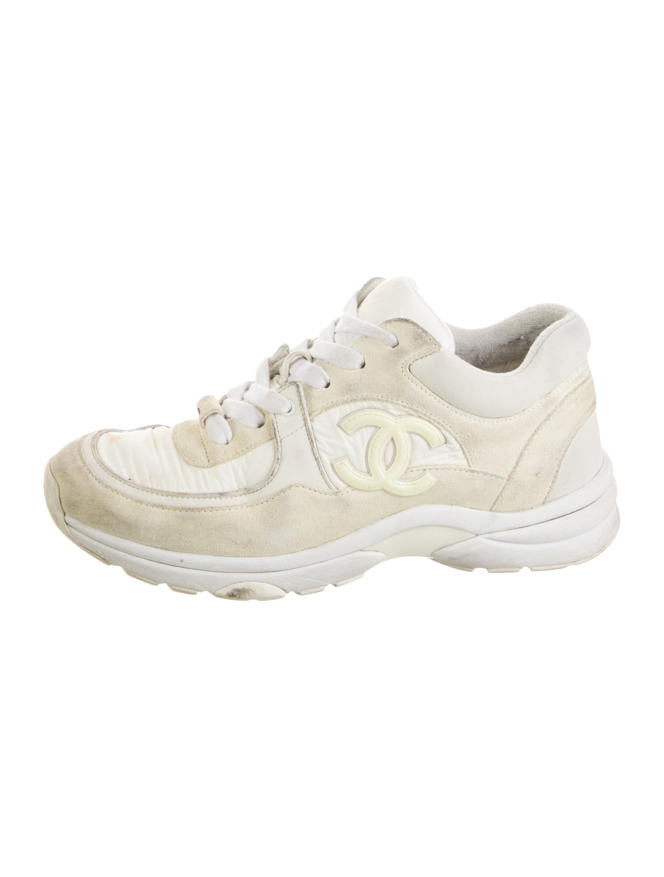 Chanel Interlocking CC Logo Suede Chunky Sneakers