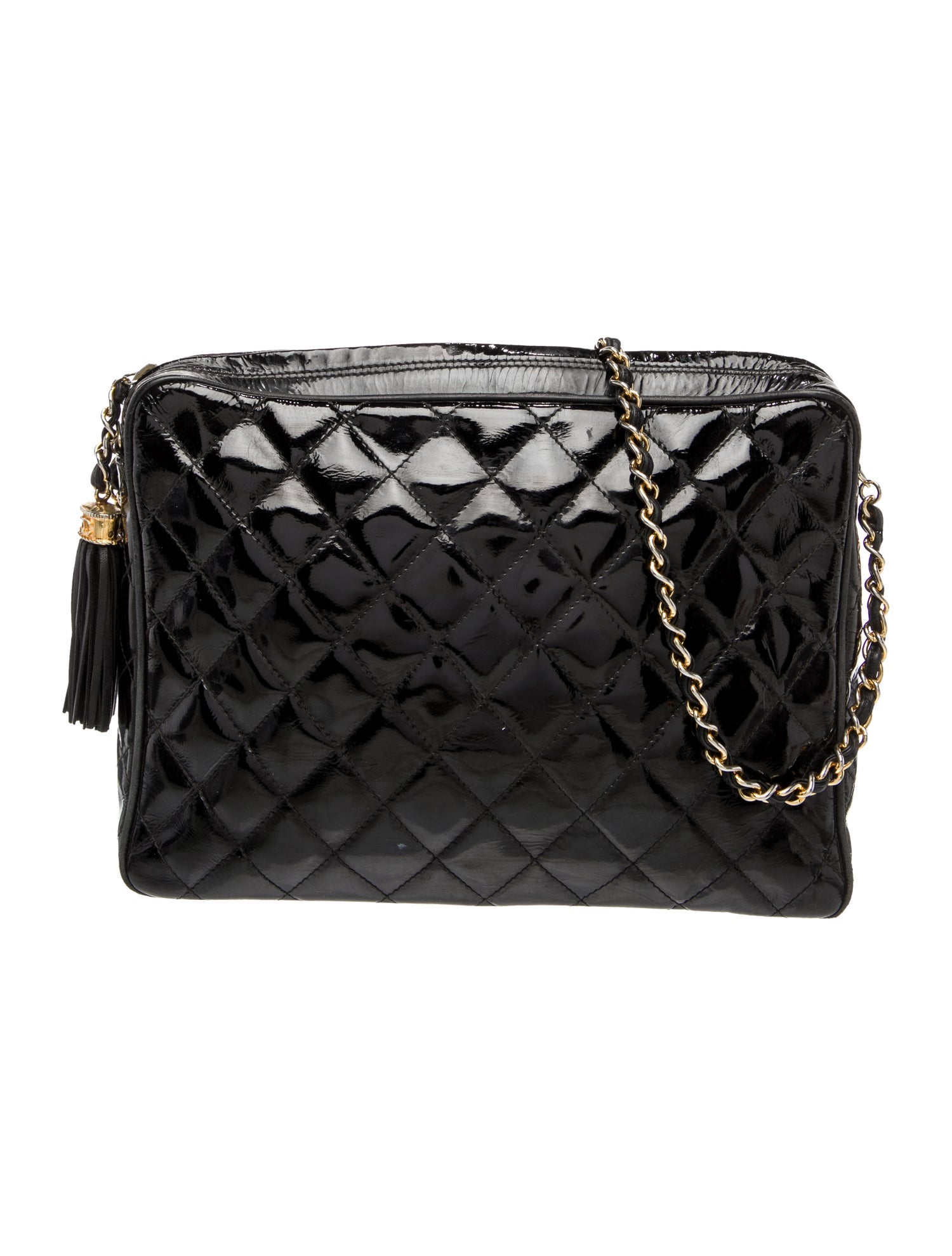 Chanel Patent Tassel Camera Bag