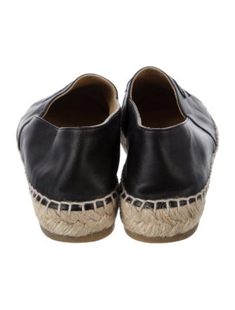 Chanel Interlocking CC Logo Lambskin Espadrilles
