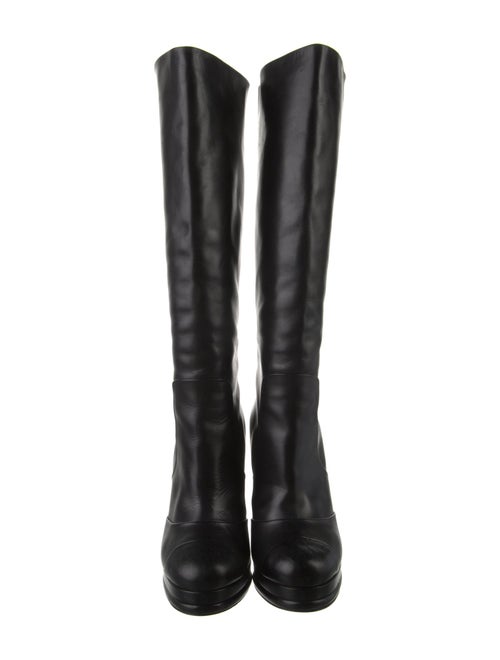 Chanel Interlocking CC Logo Leather Boots