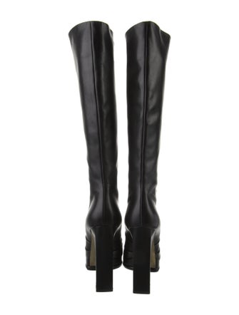 Chanel Interlocking CC Logo Leather Boots