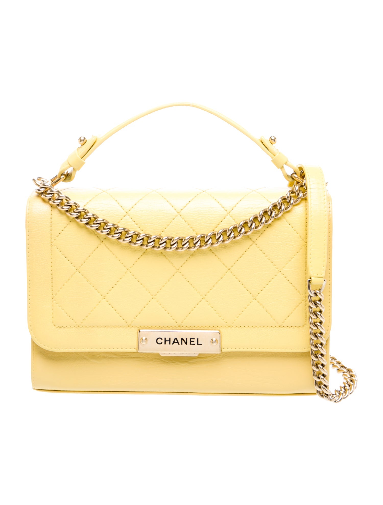 Chanel Medium Label Click Flap Bag