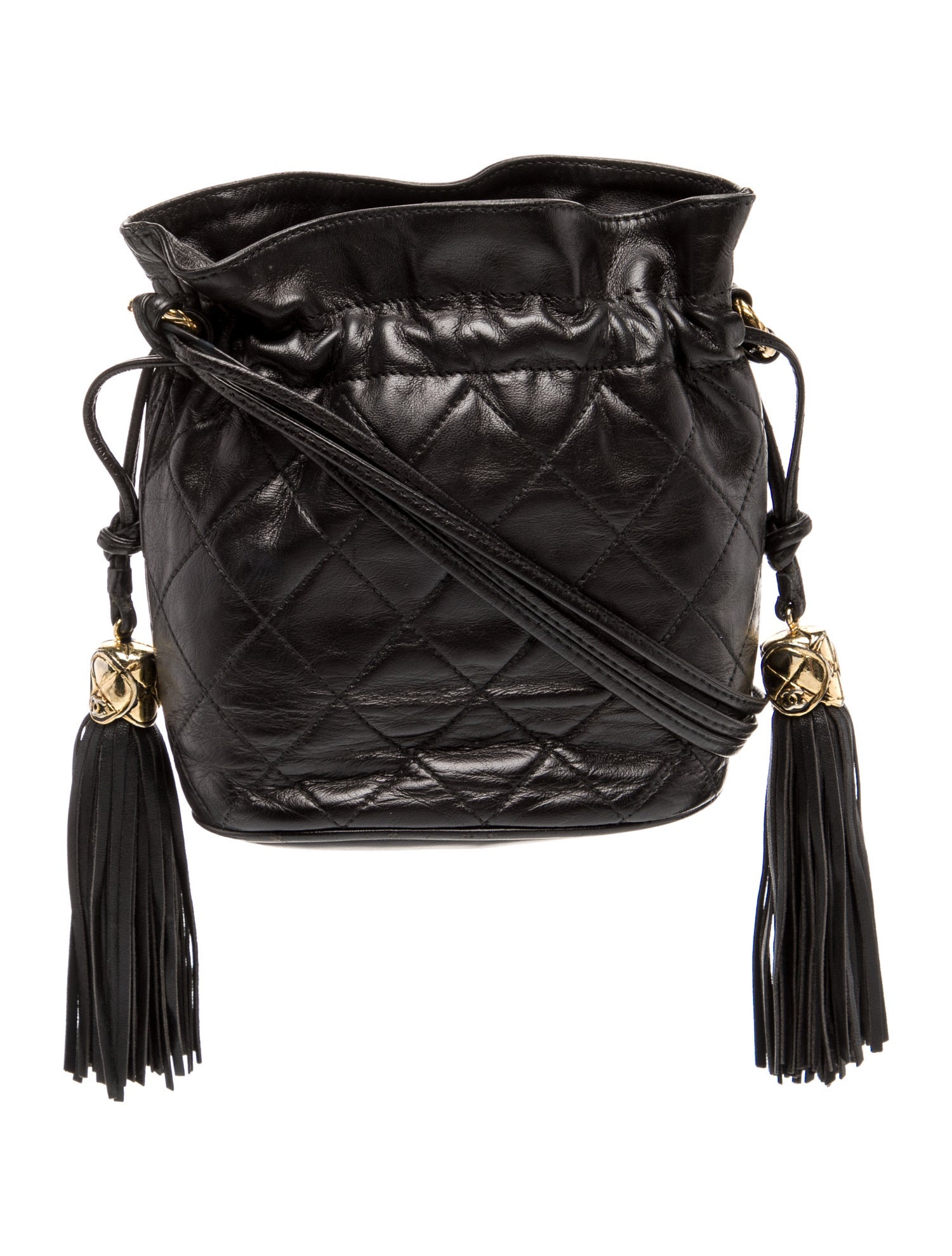 Chanel Quilted Tassel Bucket Bag