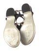 Chanel Interlocking CC Logo Leather T-Strap Sandals