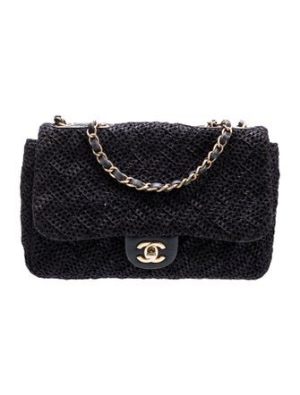 Chanel Medium Raffia Single Flap Bag