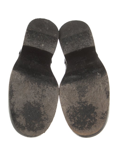 Chanel Interlocking CC Logo Grosgrain Trim Combat Boots