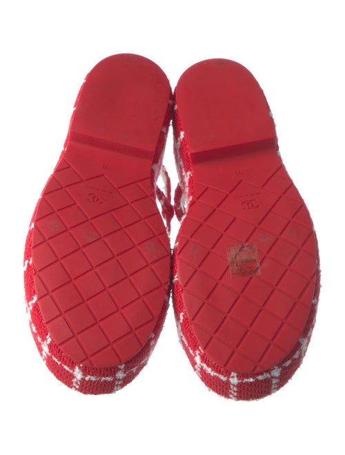 Chanel 2023 Tweed Pattern Slingback Sandals