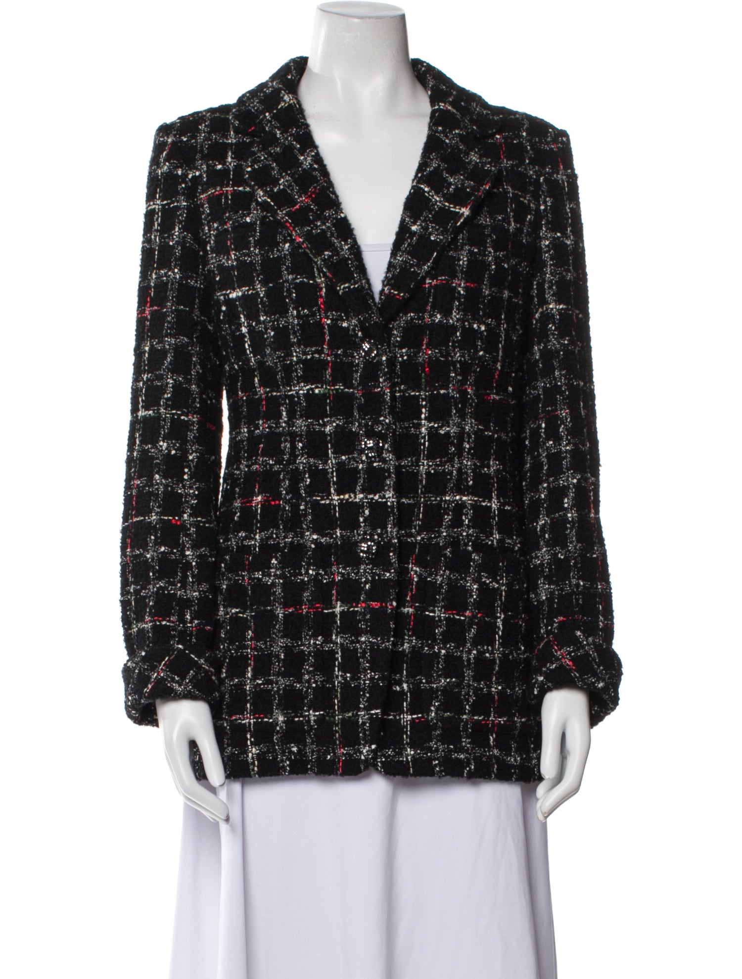Chanel 2022 Plaid Print Blazer