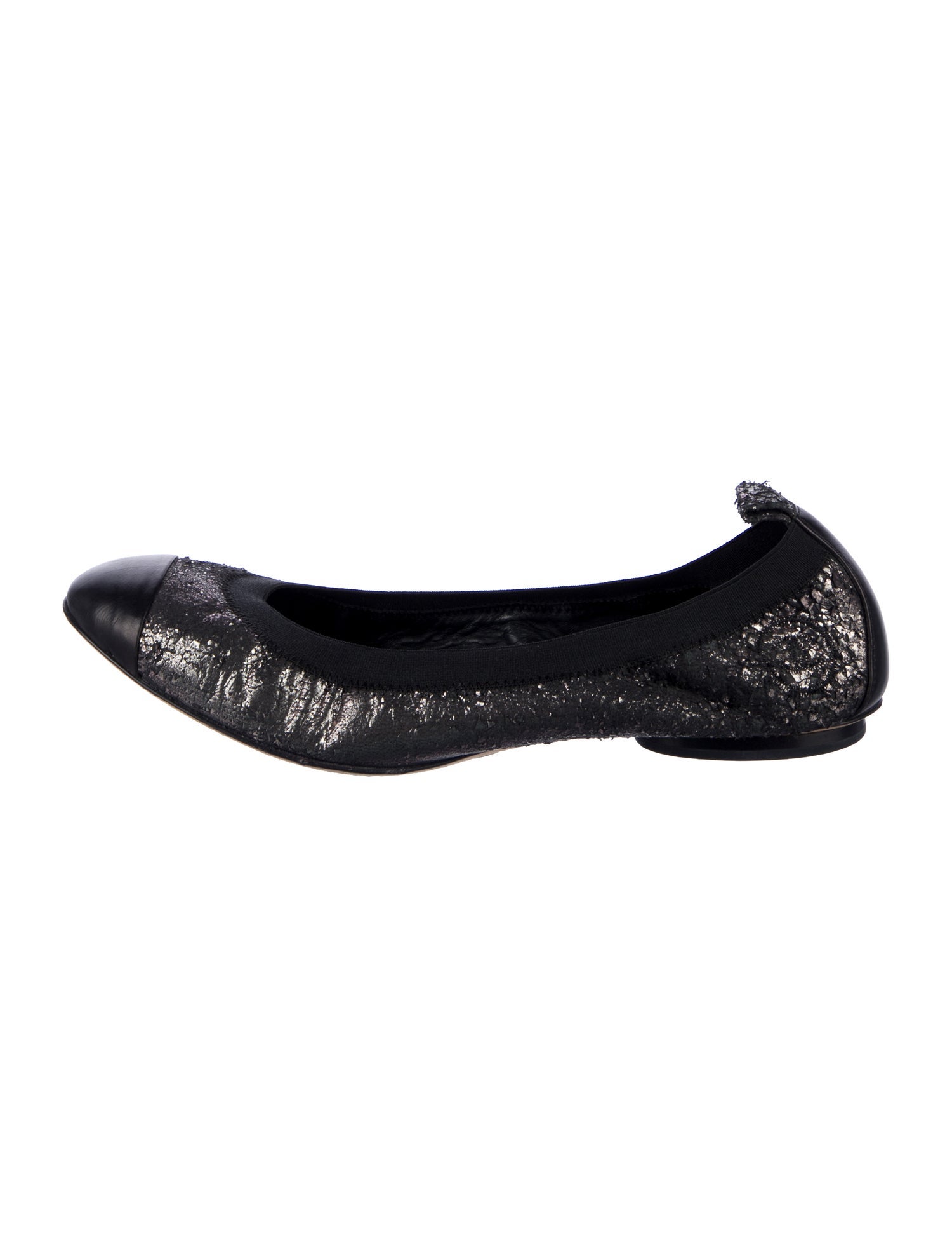 Chanel Interlocking CC Logo Leather Flats