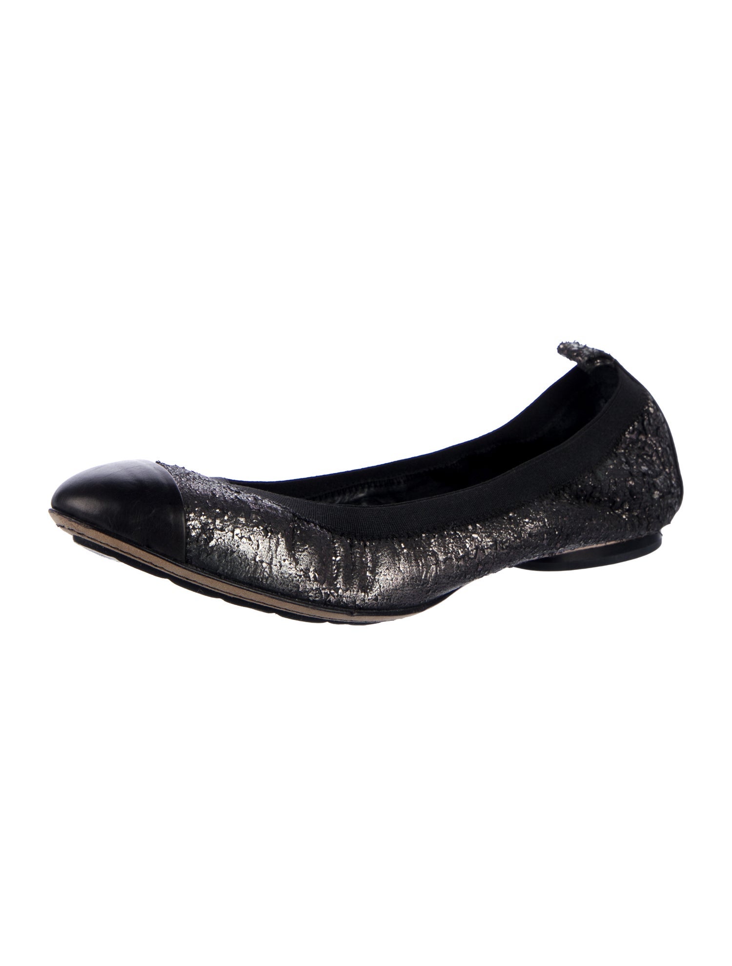 Chanel Interlocking CC Logo Leather Flats