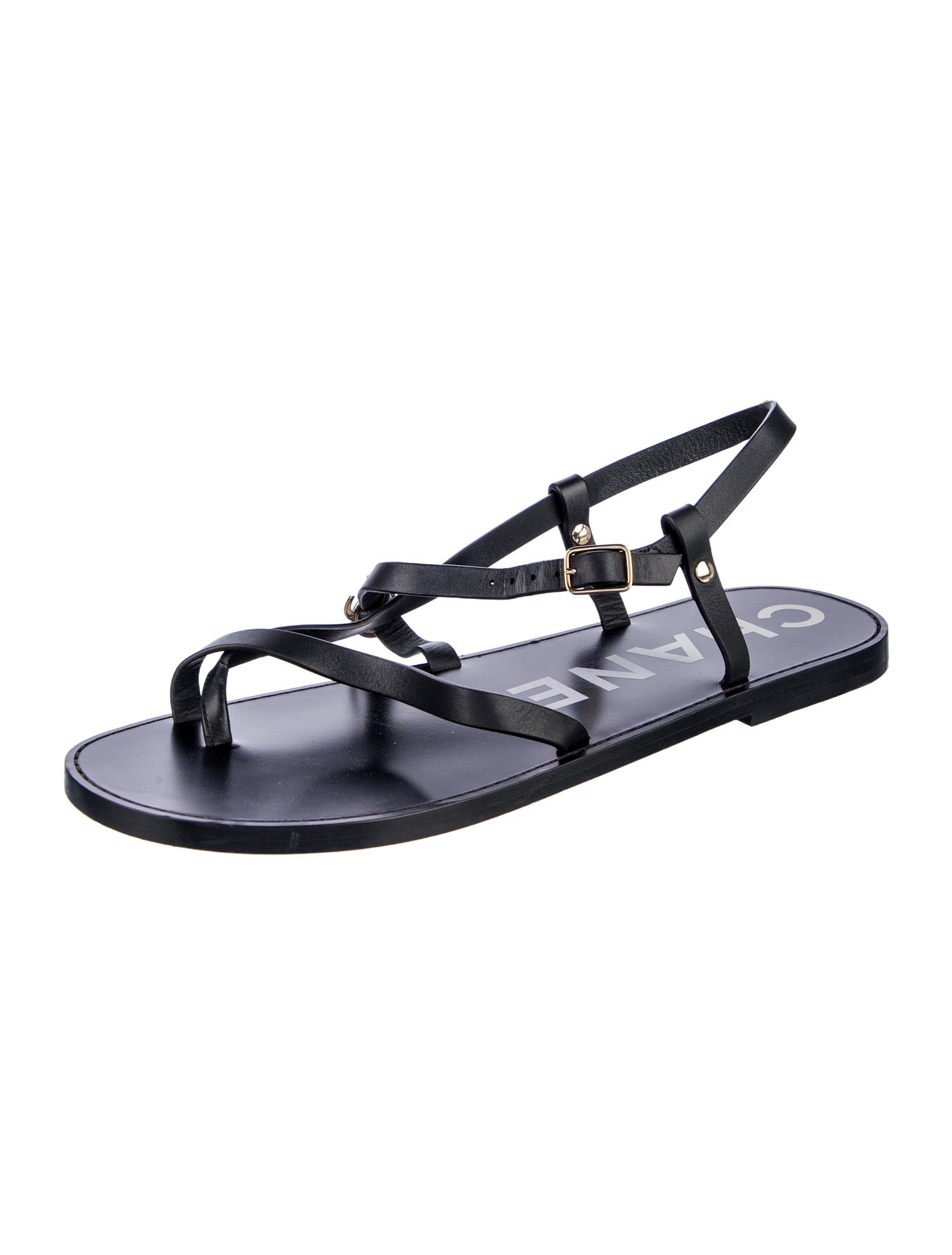 Chanel Leather Slingback Sandals