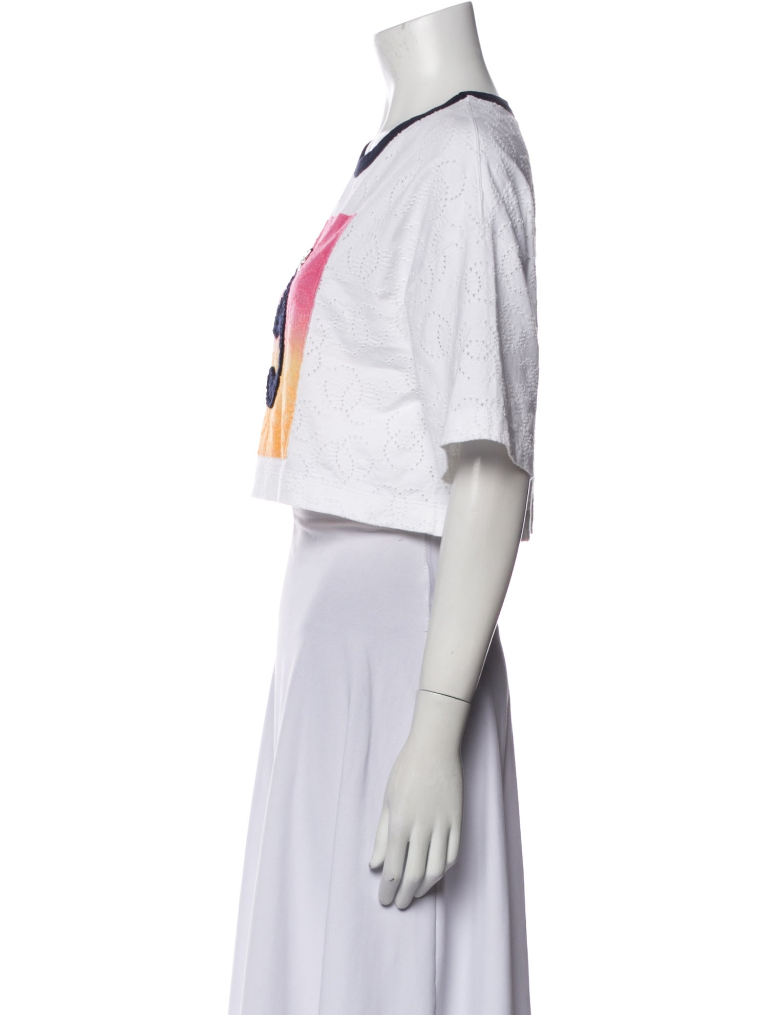 Chanel 2024 Graphic Print Crop Top w/ Tags