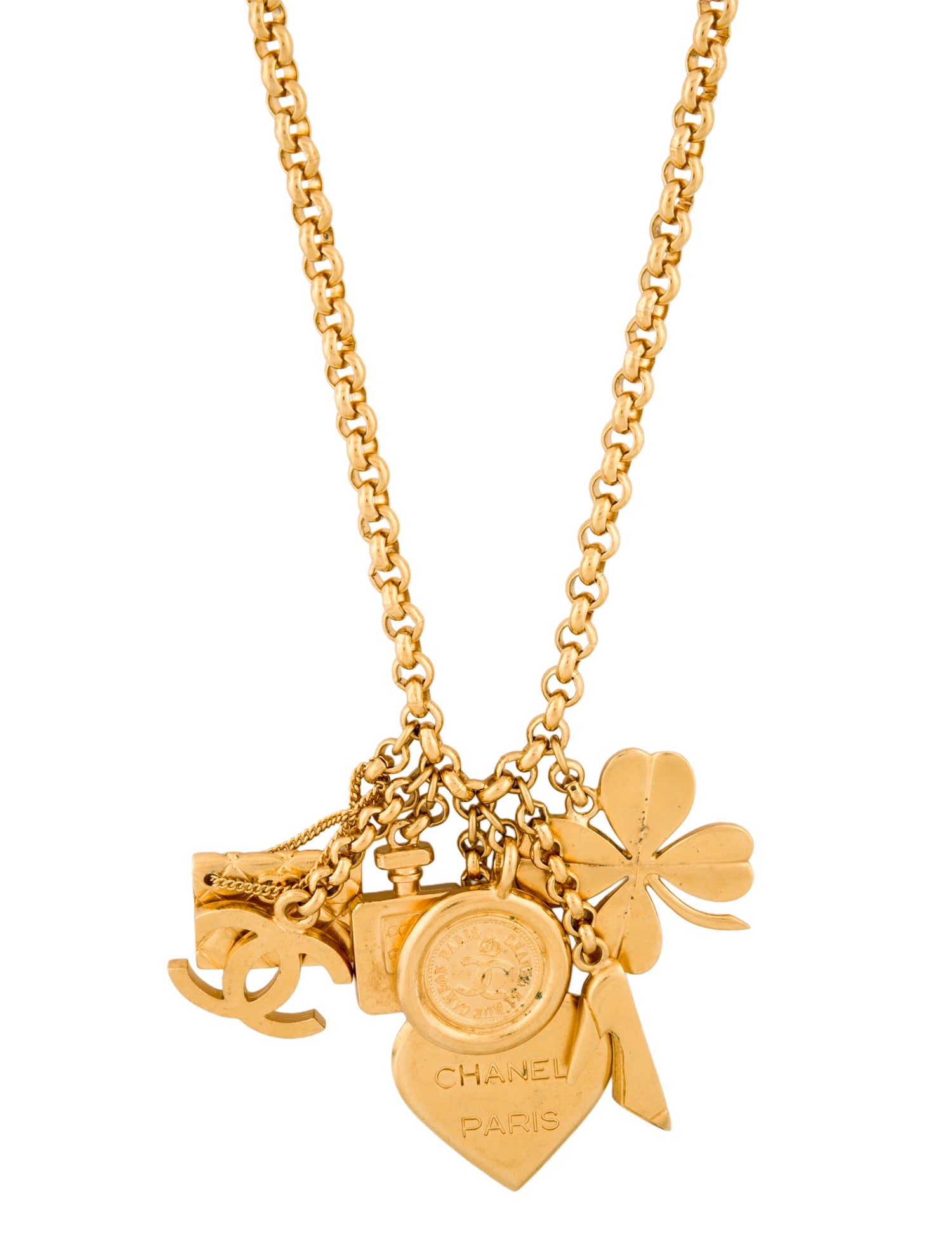 Chanel Vintage 7 Lucky Charms Pendant Necklace
