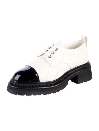 Chanel Interlocking CC Logo Leather Oxfords