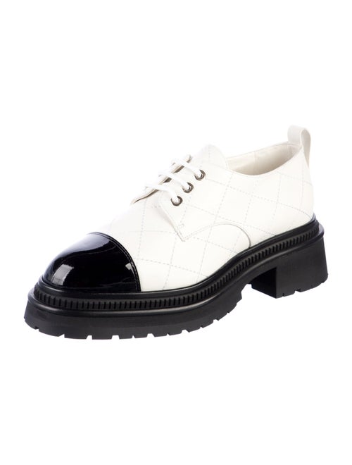 Chanel Interlocking CC Logo Leather Oxfords